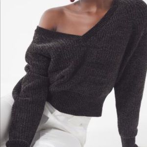 UO cozy chenille v-neck sweater